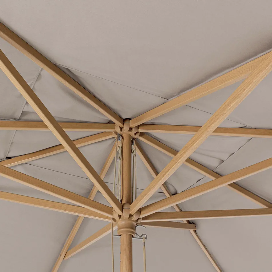 Umbrela de Gradina cu Panza Poliester Gri Porumbel 3x4m, Homemotion - Lucius Viadurini