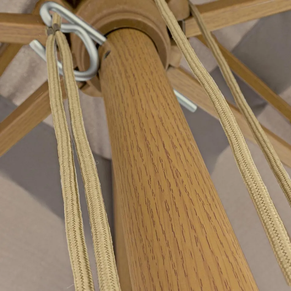 Umbrela de Gradina cu Panza Poliester Gri Porumbel 3x4m, Homemotion - Lucius Viadurini