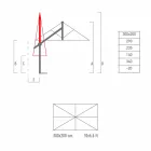 Umbrelă de grădină din aluminiu alb sau antracit 300x200 cm - Lapillo Viadurini