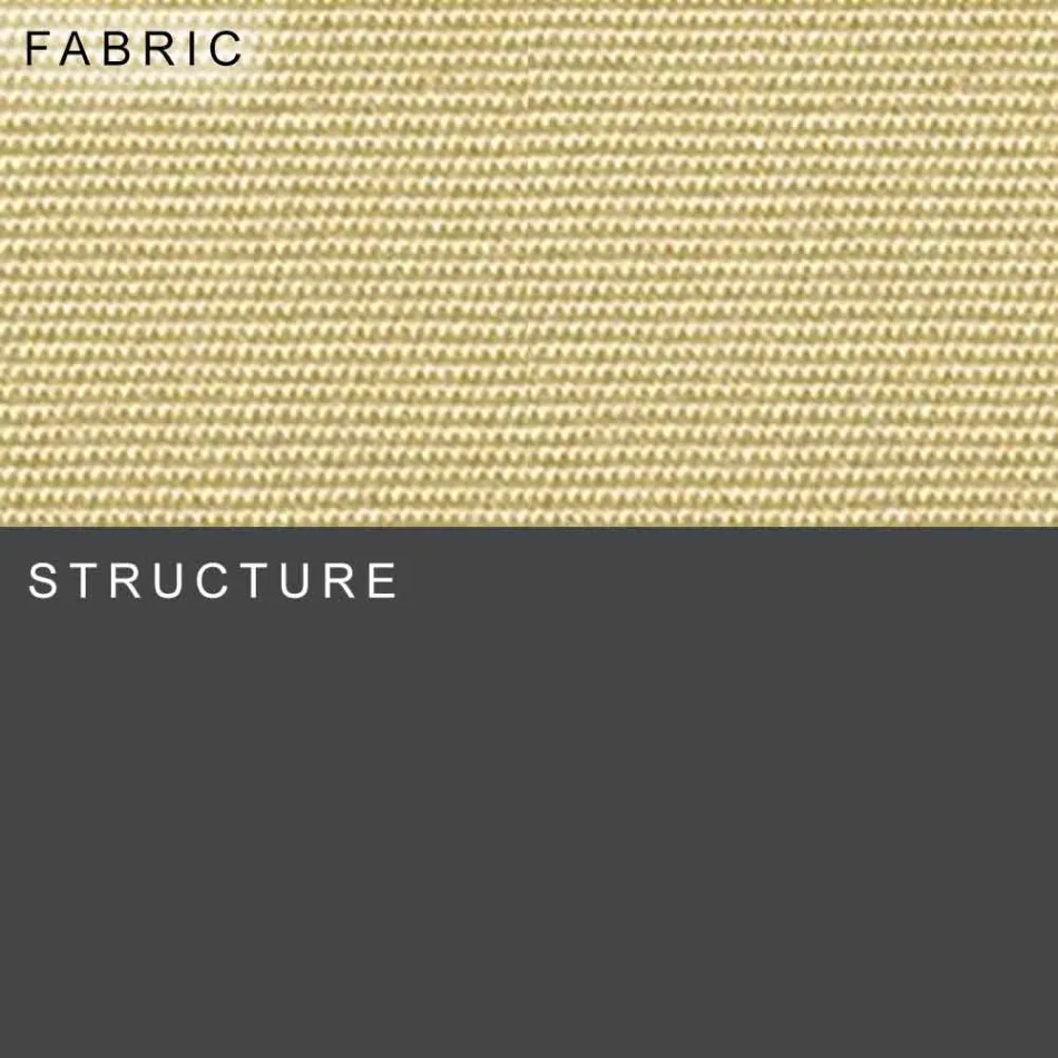 Umbrelă de grădină din țesătură acrilică și aluminiu Fabricată în Italia - Solero Viadurini