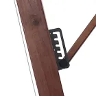 Umbrelă din lemn masiv cu baldachin din poliester acoperit cu PVC - Devoir Viadurini