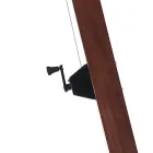 Umbrelă din lemn masiv cu baldachin din poliester acoperit cu PVC - Devoir Viadurini