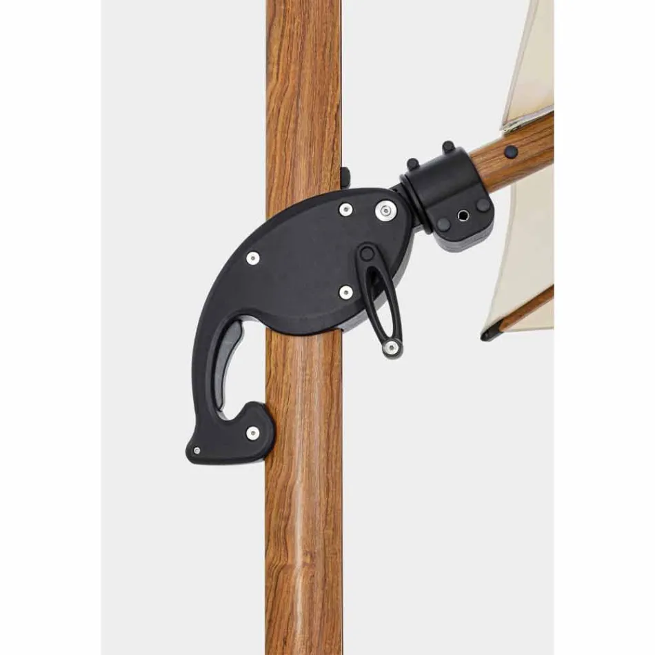 Umbrelă de exterior 3x3 din aluminiu cu țesătură din poliester bej - Leano Viadurini