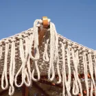 Umbrelă rotundă din plasă Ø 2,5 metri cu franjuri - Soare Viadurini