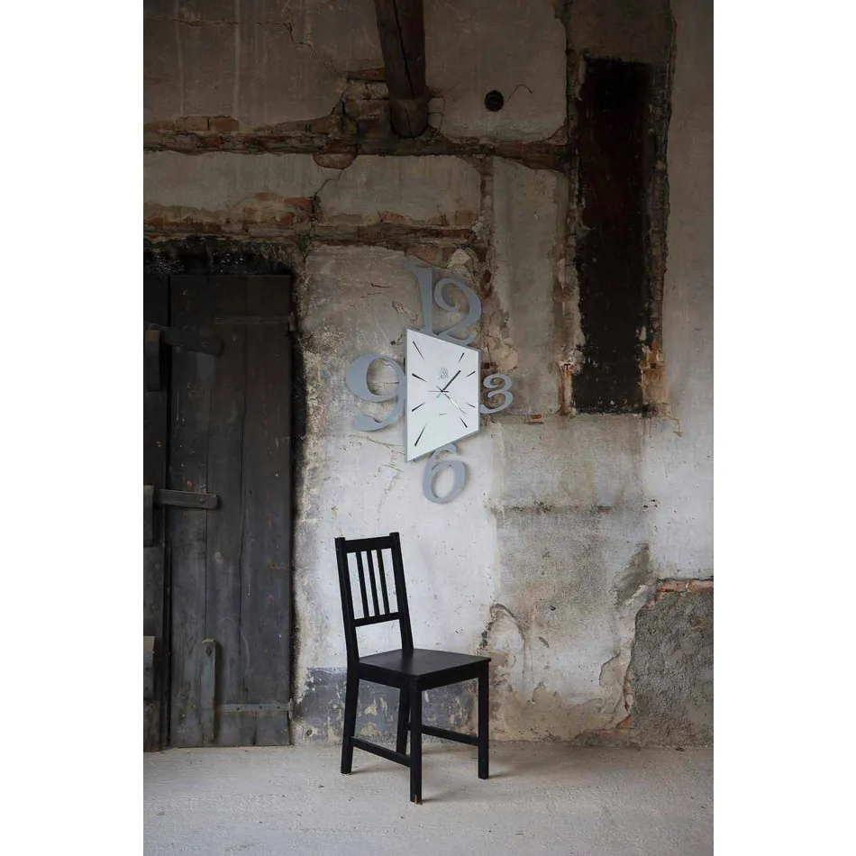 Ceas de perete design din fier negru sau aluminiu fabricat în Italia - Prospi Viadurini