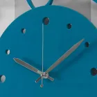 Ceas de perete modern rotund din lemn colorat - Infondoalmar Viadurini