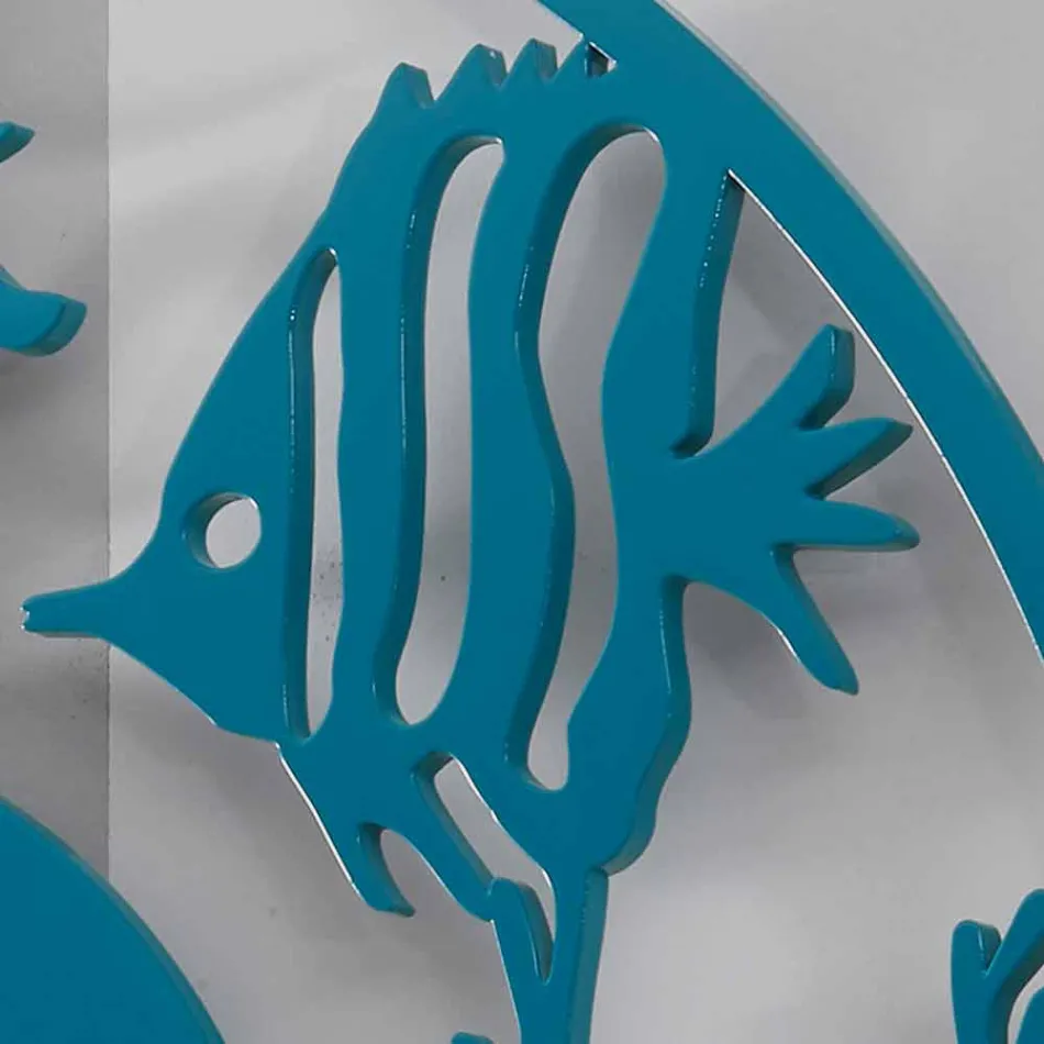 Ceas de perete modern rotund din lemn colorat - Infondoalmar Viadurini