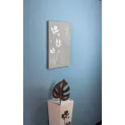 Ceas de perete design maron și plexiglas dreptunghiular - Silene Viadurini