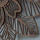 Ceas de perete în lemn deschis sau închis cu un design modern de flori - Aquilegia Viadurini