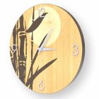 Atina ceas de perete în lemn decorat, design realizat în Italia Viadurini