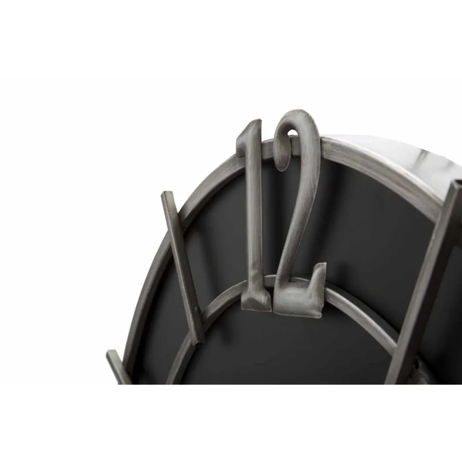 Ceas de perete rotund de design modern, din fier și MDF - Speranță Viadurini