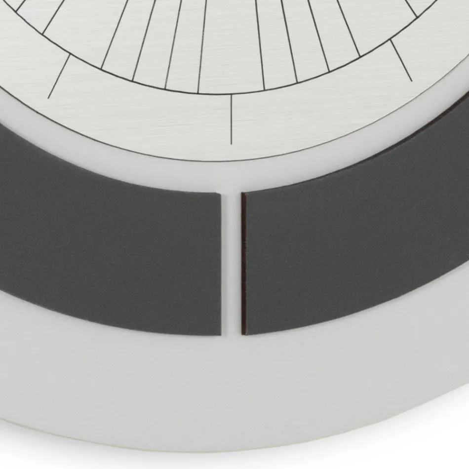 Ceas cu ramă în relief și polipropilenă cu culori diferite - Lunarium Viadurini