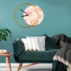 Ceas cu panou din lemn si imprimat Made in Italy - Malawi Viadurini