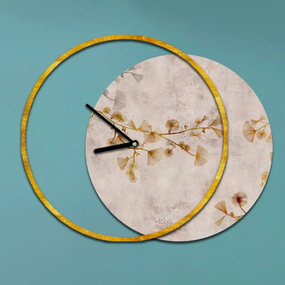 Ceas cu panou din lemn si imprimat Made in Italy - Malawi Viadurini