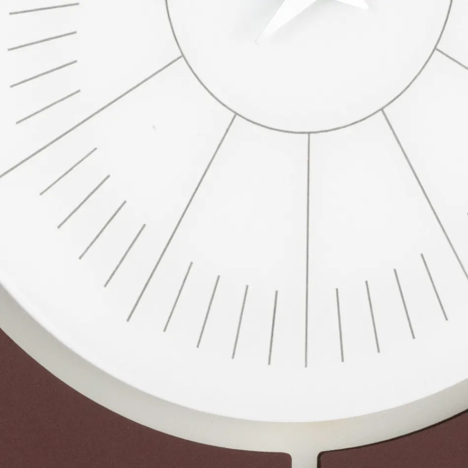 Ceas de perete din metacrilat și ramă din in Made in Italy - Battito Viadurini