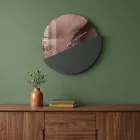 Ceas de perete din metacrilat imprimat cu culoare verde, fabricat în Italia - Viridea Viadurini