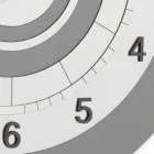 Ceas de perete din PVC cu diferite nuanțe de culoare Made in Italy - Flux Viadurini