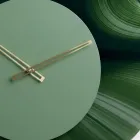 Ceas de perete rotund verde din metacrilat imprimat, fabricat în Italia - Verdia Viadurini
