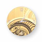 Adro abstract ceas de perete de design din lemn, făcute în Italia Viadurini