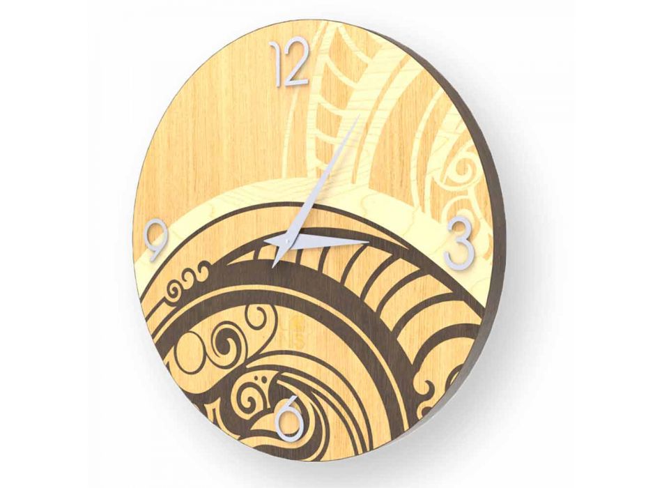 Adro abstract ceas de perete de design din lemn, făcute în Italia