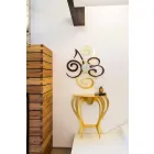 Ceas de perete design din fier colorat Made in Italy - Fiordaliso Viadurini