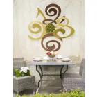 Ceas de perete design din fier colorat Made in Italy - Fiordaliso Viadurini