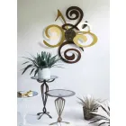 Ceas de perete design din fier colorat Made in Italy - Fiordaliso Viadurini