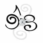 Ceas de perete design din fier colorat Made in Italy - Fiordaliso Viadurini