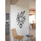 Ceas de perete design din fier sau aluminiu negru fabricat în Italia - Ocean Viadurini