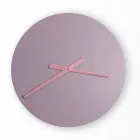 Ceas de perete modern modern colorat în lemn rotund - Dione Viadurini