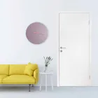 Ceas de perete modern modern colorat în lemn rotund - Dione Viadurini