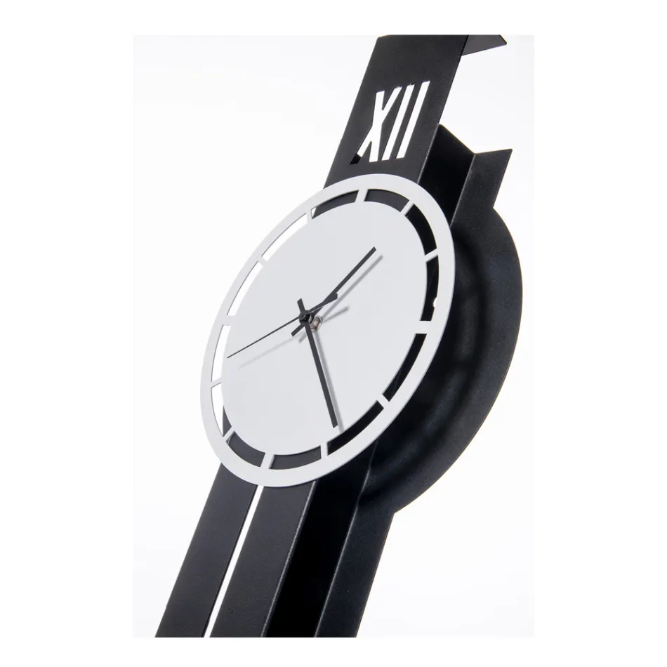 Ceas de Perete din Fier cu Pendul Made in Italy - Sunet Viadurini