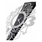 Ceas de perete din fier cu semn de exclamare Made in Italy - Mână Viadurini