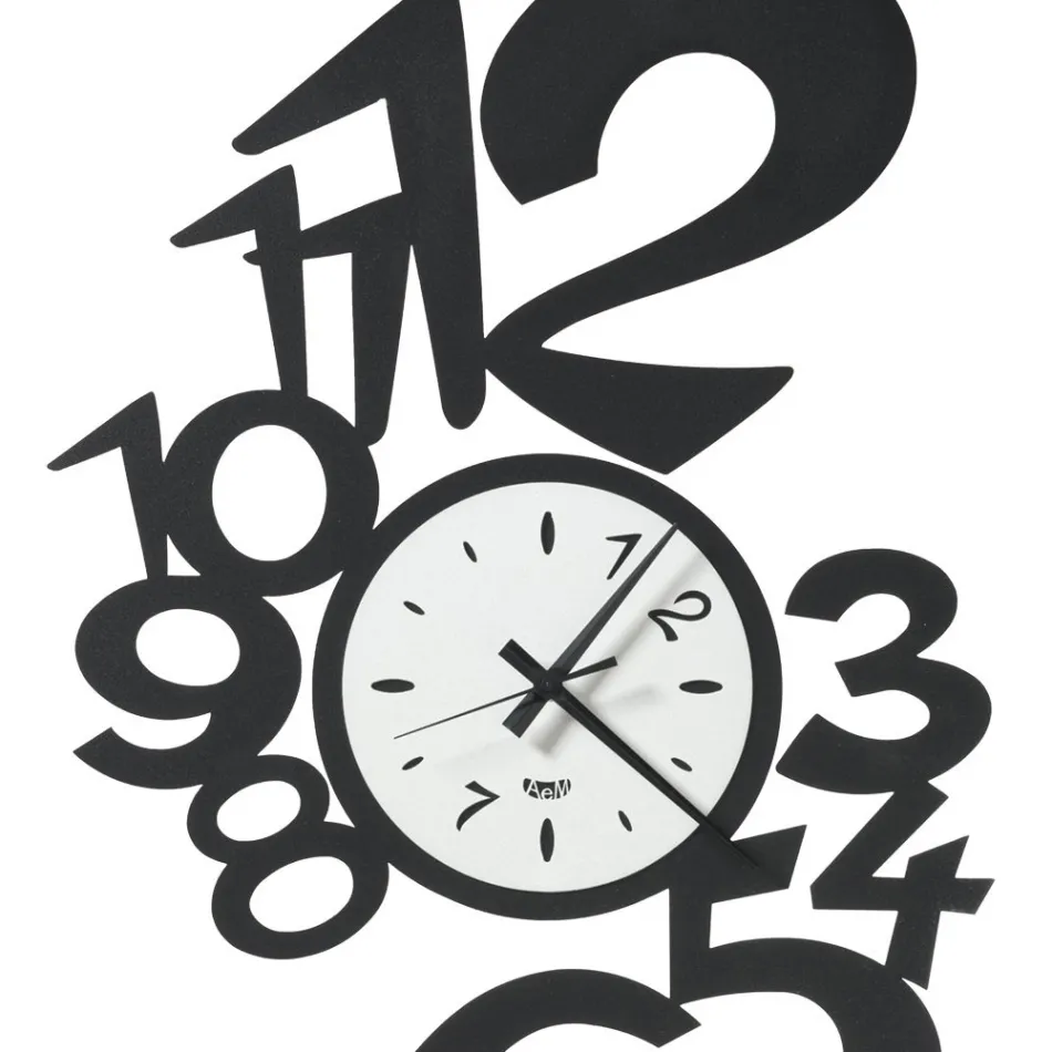Ceas mare de perete din fier cu numere externe - Varsator Viadurini