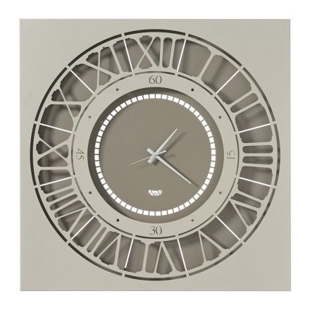 Ceas de perete din fier cu design pătrat și rotund versatil - Sagitto Viadurini