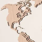 Ceas de perete din lemn cu decor Planisphere Design Living Room - Mappo Viadurini