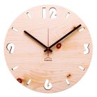 Ceas de perete din lemn de pin elvețian fabricat în Italia Andrea Viadurini