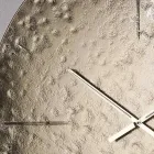 Ceas de perete din sticlă topită ondulată cu ace din alamă - Radia Viadurini