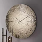 Ceas de perete din sticlă topită ondulată cu ace din alamă - Radia Viadurini