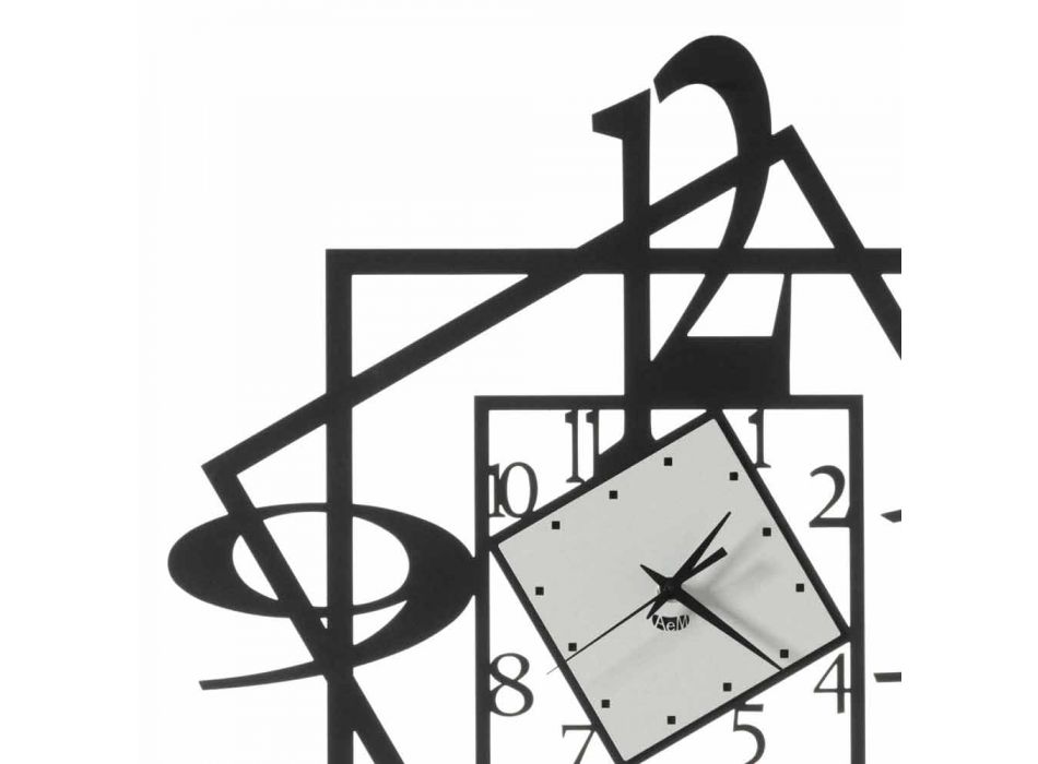 Ceas modern de perete din fier Design geometric realizat în Italia - Procida Viadurini