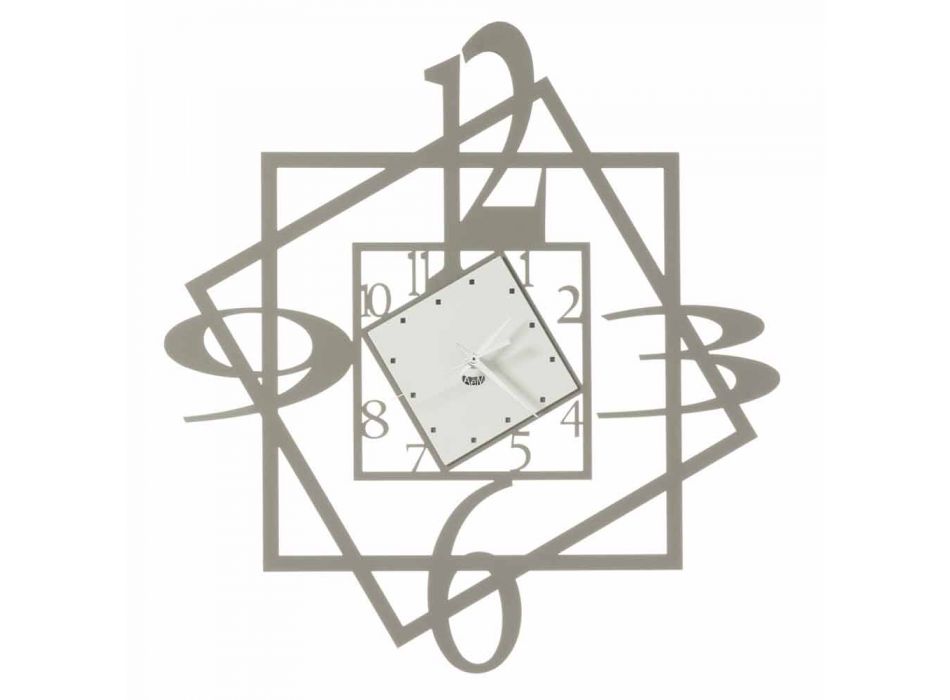 Ceas modern de perete din fier Design geometric realizat în Italia - Procida Viadurini