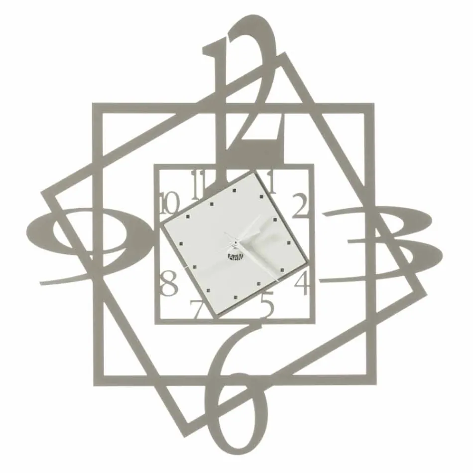 Ceas modern de perete din fier Design geometric realizat în Italia - Procida Viadurini