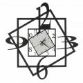 Ceas modern de perete din fier Design geometric realizat în Italia - Procida