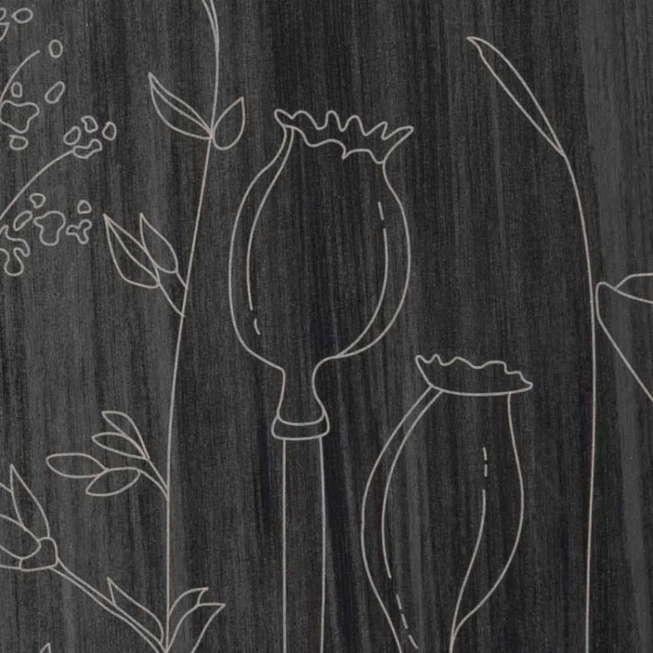 Ceas modern de perete din lemn rotund și gravură laser - Florinto Viadurini