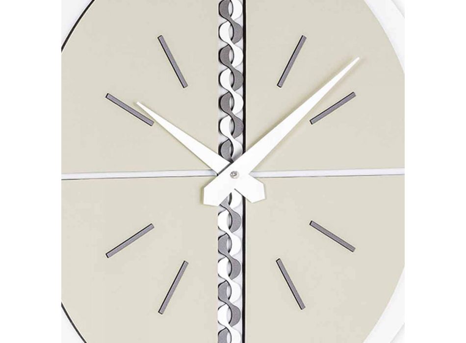 Ceas de perete rotund cu suport din PVC Fabricat în Italia - Elisio Viadurini