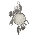Ceas de Perete din Fier Design Rotund cu Decoratiuni Fortuna - Tibio