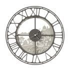 Ceas rotund de perete cu design italian din fier 3 finisaje - Furio Viadurini
