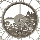 Ceas rotund de perete cu design italian din fier 3 finisaje - Furio Viadurini