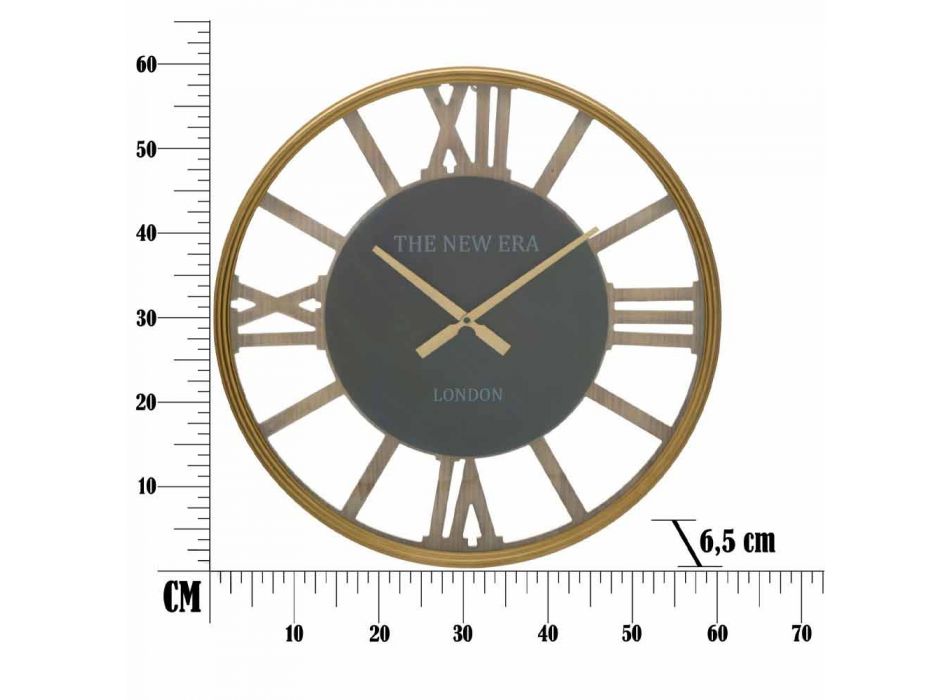 Ceas de perete rotund Diametru 60 cm Design în MDF - Krizia Viadurini