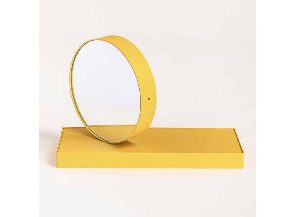 Ceas de masă pivotant cu oglindă din oțel Fabricat în Italia - Meritoriu Viadurini